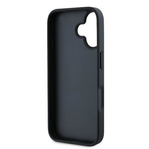 Karl Lagerfeld KLHCP16SPGKLKCPK Monogramă Karl&Chaoupette Cap Pin Hard Case pentru iPhone 16 - Negru