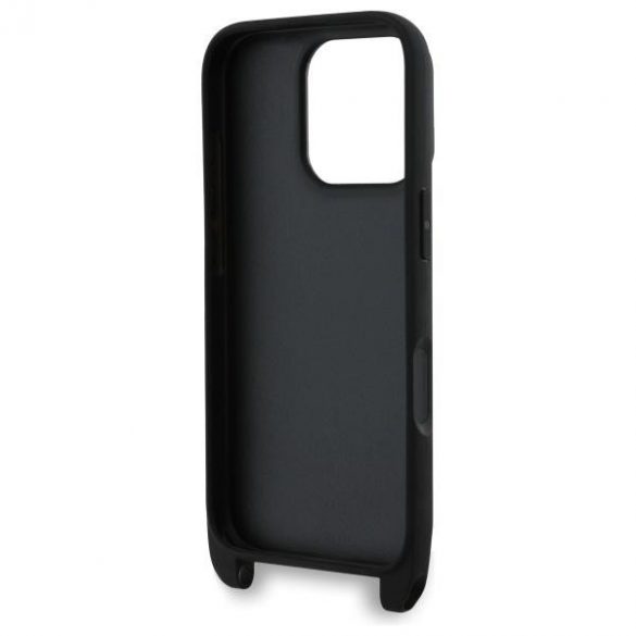 Karl Lagerfeld KLHCP16XSAKCPBK Saffiano Karl&Choupette Metal Pin CBDY Strap carcase pentru iPhone 16 Pro Max - negru