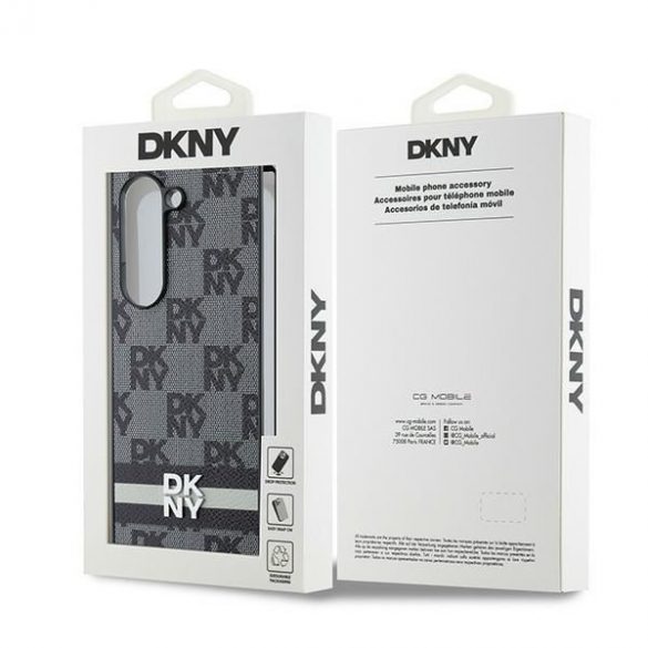 DKNY DKHCZFD6PCPTSSKZ Fold6 F956 czarny/negru Dungi imprimate cu model în carouri