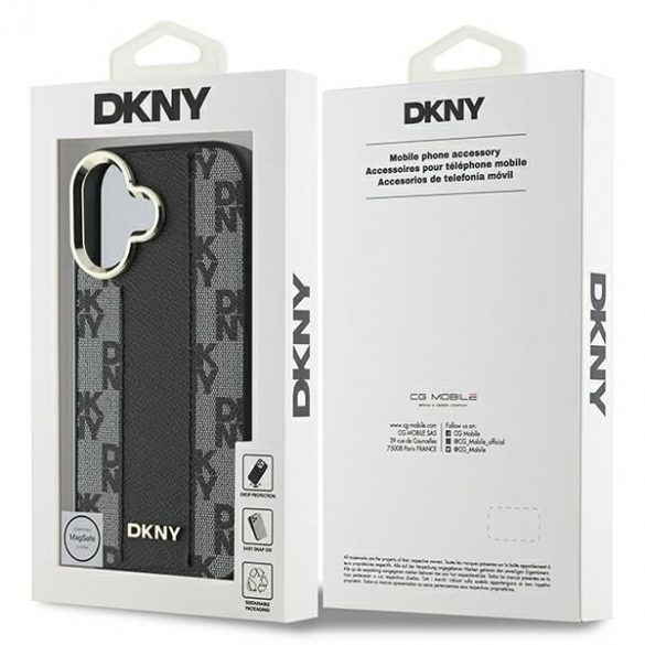 DKNY DKHMP16SPCPVSLK Carouri model Magsafe carcasă tare pentru iPhone 16 - negru