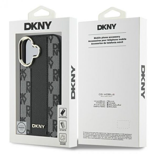 DKNY DKHMP16MPCPCPVSLK Carouri model Magsafe carcasă tare pentru iPhone 16 Plus - negru