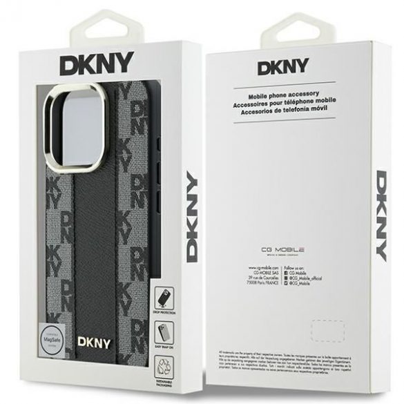 DKNY DKHMP16LPCPVSLK Carouri model Magsafe carcasă tare pentru iPhone 16 Pro - negru