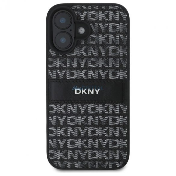 DKNY DKHCP16SPRTHSLK Model Textura Tonal Stripe hard case pentru iPhone 16 - negru