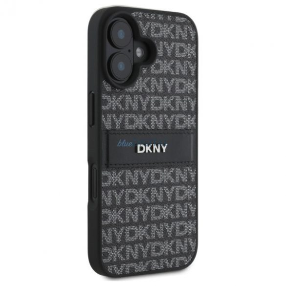 DKNY DKHCP16SPRTHSLK Model Textura Tonal Stripe hard case pentru iPhone 16 - negru