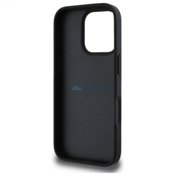 DKNY DKHCP16LPRTHSLK Carcasă tare cu dungi tonale cu model texturat pentru iPhone 16 Pro - negru