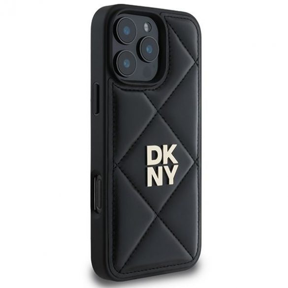 DKNY DKHCP16XPQDSLK Caz matlasat Stack Logo iPhone 16 Pro Max - Negru