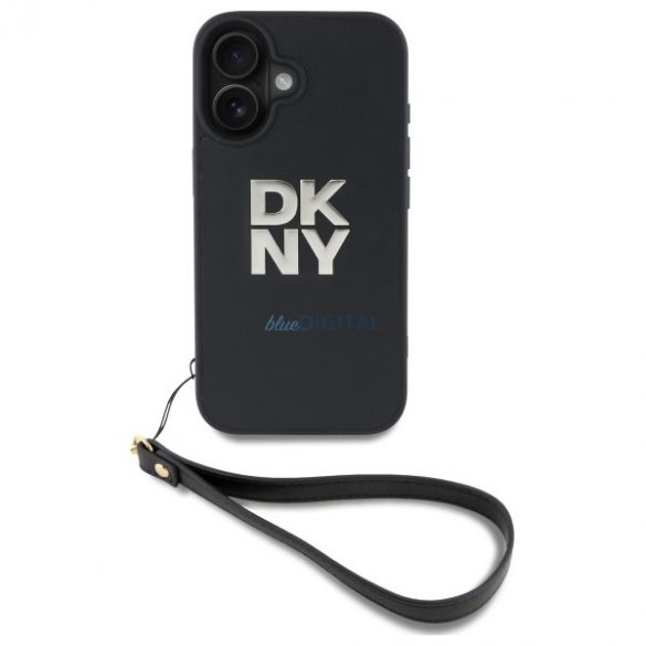 DKNY DKHCP16SPBSWSK Curea de încheietura mâinii Stock Logo Hard Case iPhone 16 - Negru