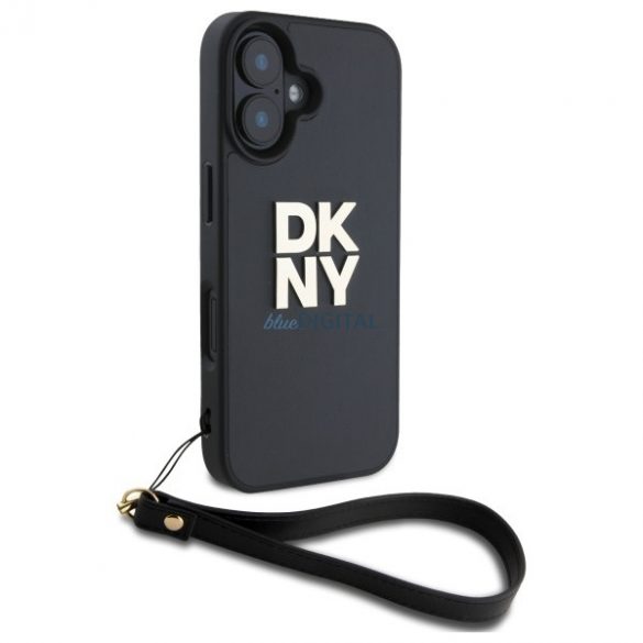 DKNY DKHCP16SPBSWSK Curea de încheietura mâinii Stock Logo Hard Case iPhone 16 - Negru