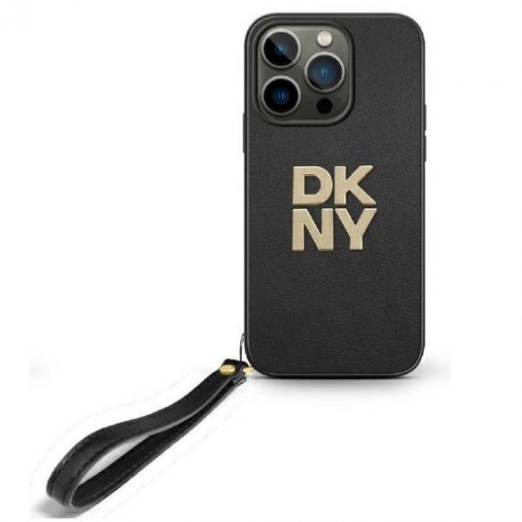 DKNY DKHCP16XPBSWSK Curea de încheietură cu logo-ul stocului pentru iPhone 16 Pro Max - Negru