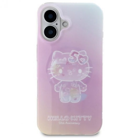 Hello Kitty HKHMP16SH50AP IML 50th Anniversary Magsafe husă tare pentru iPhone 16 - roz