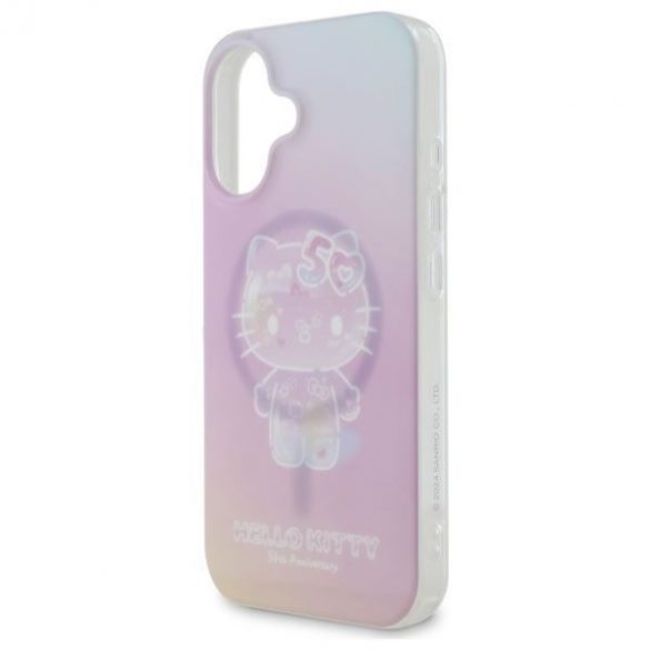 Hello Kitty HKHMP16SH50AP IML 50th Anniversary Magsafe husă tare pentru iPhone 16 - roz