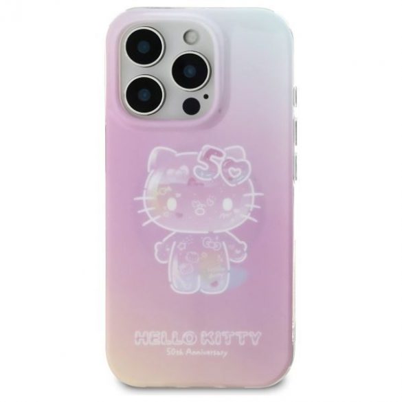 Hello Kitty HKHMP16LH50AP IML 50th Anniversary Magsafe husă tare pentru iPhone 16 Pro - roz