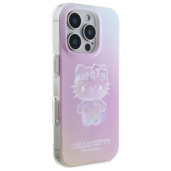 Hello Kitty HKHMP16LH50AP IML 50th Anniversary Magsafe husă tare pentru iPhone 16 Pro - roz