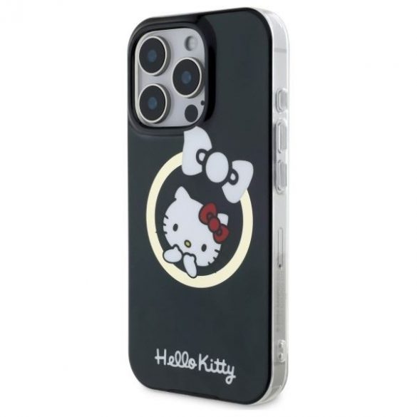 Hello Kitty HKHMP16XHFLBK IML Fun bow Magsafe husă tare pentru iPhone 16 Pro Max - negru