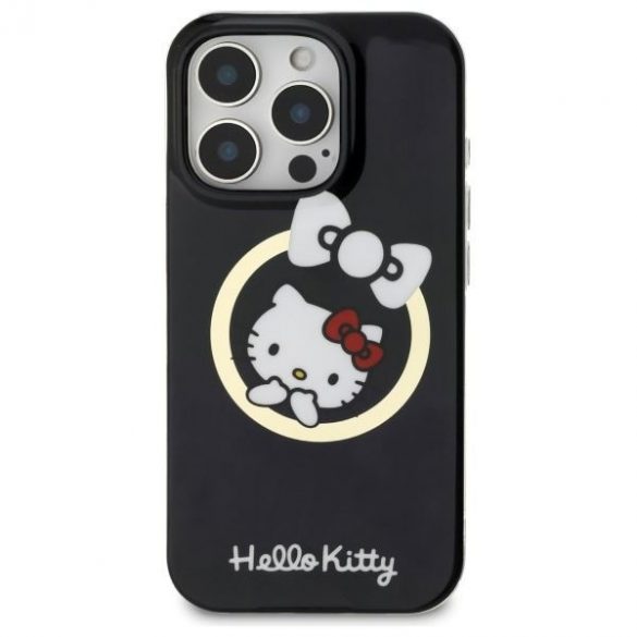 Hello Kitty HKHMP16XHFLBK IML Fun bow Magsafe husă tare pentru iPhone 16 Pro Max - negru