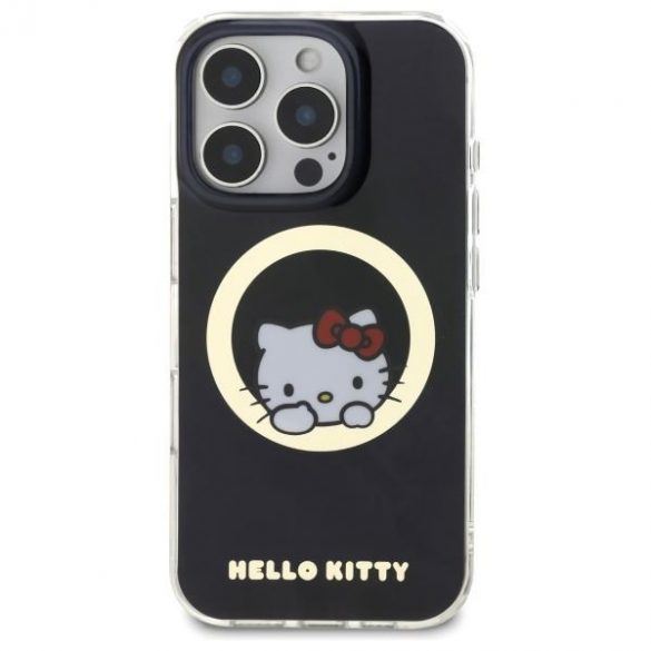 Hello Kitty HKHMP16LHSWKK IML Sweet Kitty Magsafe husă tare pentru iPhone 16 Pro - negru