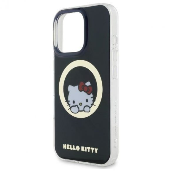 Hello Kitty HKHMP16LHSWKK IML Sweet Kitty Magsafe husă tare pentru iPhone 16 Pro - negru