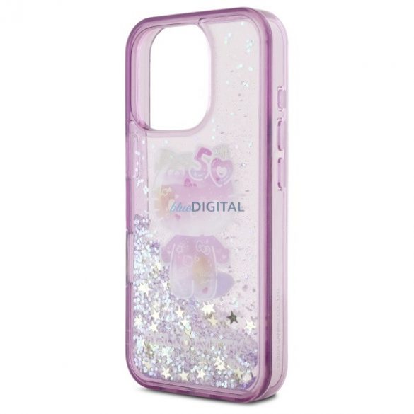 Hello Kitty HKHCP16LL50PPU Liquid Glitter 50TH Anniversary Party huse rigide iPhone 16 Pro - violet