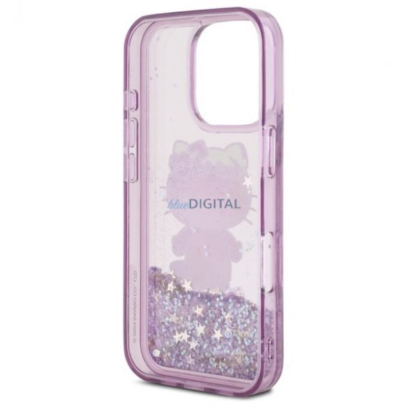 Hello Kitty HKHCP16LL50PPU Liquid Glitter 50TH Anniversary Party huse rigide iPhone 16 Pro - violet