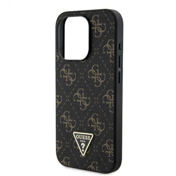 Guess GUHCP16LPG4GPK New 4G Triangle hard case pentru iPhone 16 Pro - negru