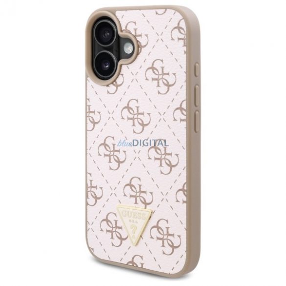 Guess GUHCP16MPG4GPH New 4G Triangle hard case pentru iPhone 16 Plus - alb