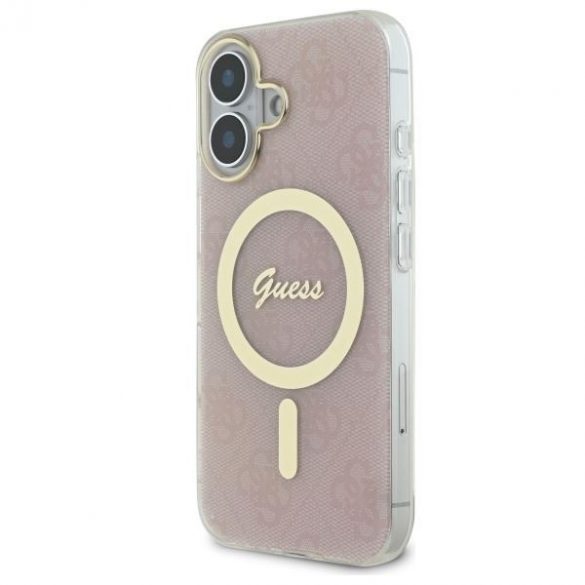 Guess GUHMP16SH4STP IML 4G MagSafe carcasă rigidă pentru iPhone 16 - roz