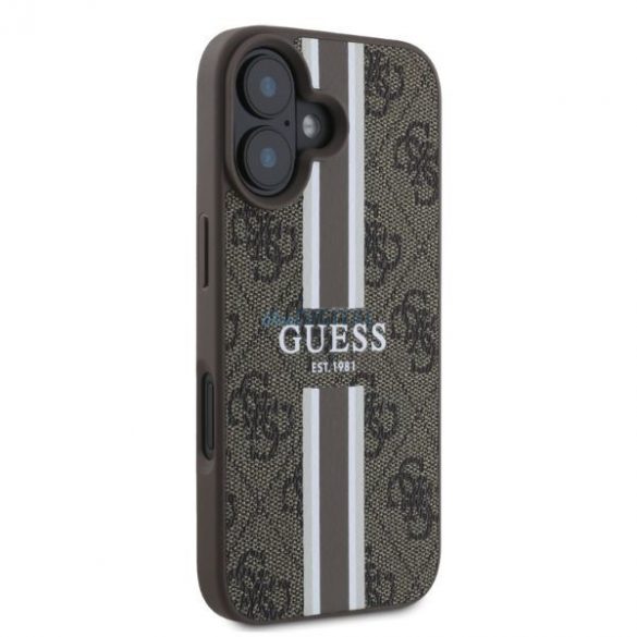 Guess GUHMP16SP4RPSW iPhone 16 brązowy/maro dungi imprimate MagSafe 4G