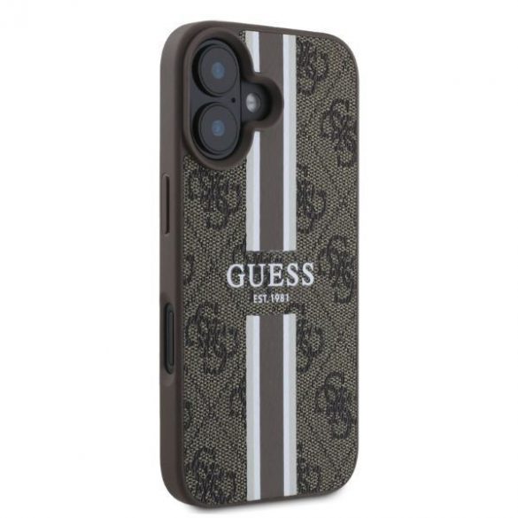 Guess GUHMP16SP4RPSW iPhone 16 brązowy/maro dungi imprimate MagSafe 4G