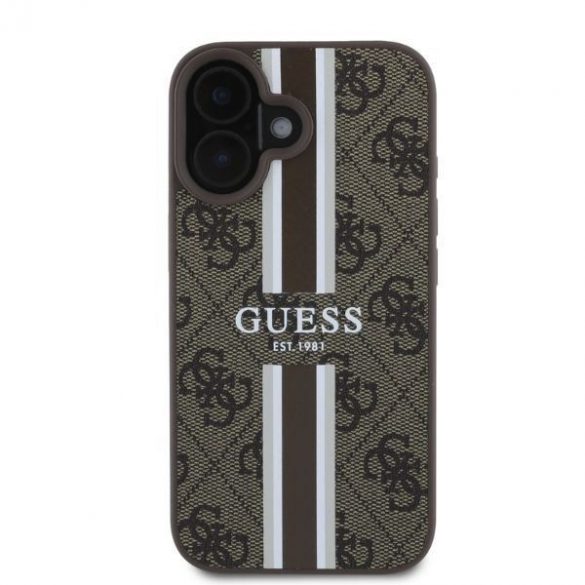 Guess GUHMP16SP4RPSW iPhone 16 brązowy/maro dungi imprimate MagSafe 4G