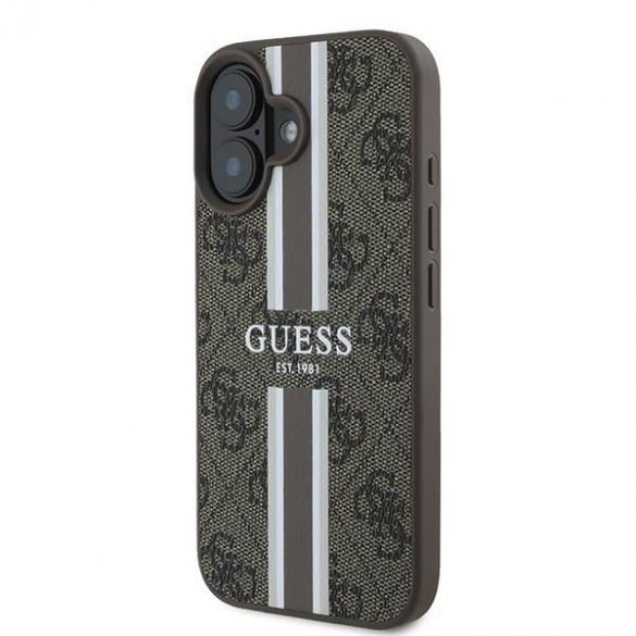 Guess GUHMP16MP4RPSW 4G imprimate dungi MagSafe cazuri greu pentru iPhone 16 Plus - maro