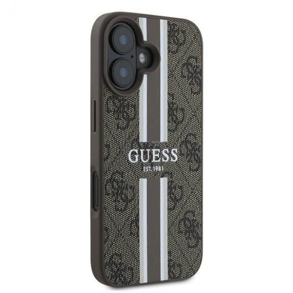 Guess GUHMP16MP4RPSW 4G imprimate dungi MagSafe cazuri greu pentru iPhone 16 Plus - maro