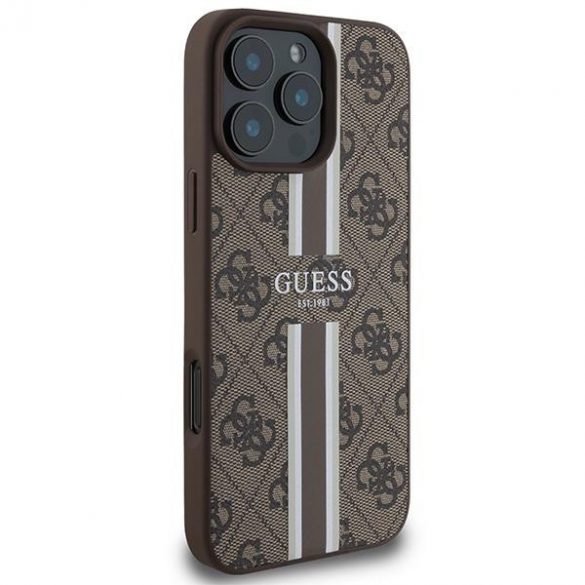 Guess GUHMP16XP4RPSW 4G imprimate dungi MagSafe cazuri greu pentru iPhone 16 Pro Max - maro