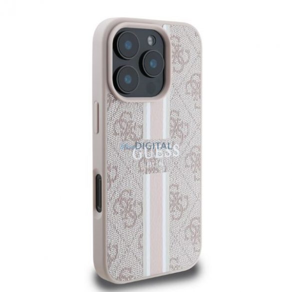 Guess GUHMP16LP4RPSP iPhone 16 Pro rożowy/roz MagSafe 4G Printed Stripes