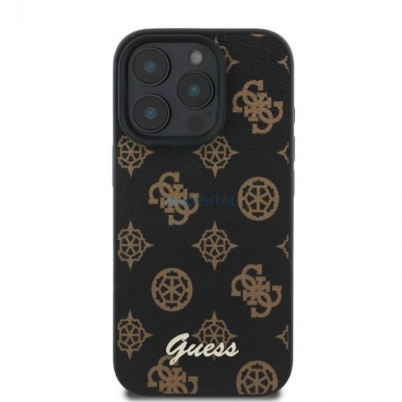 Guess GUHMP16LPGPYSK iPhone 16 Pro czarny/negru HC MagSafe PU Bujor Script