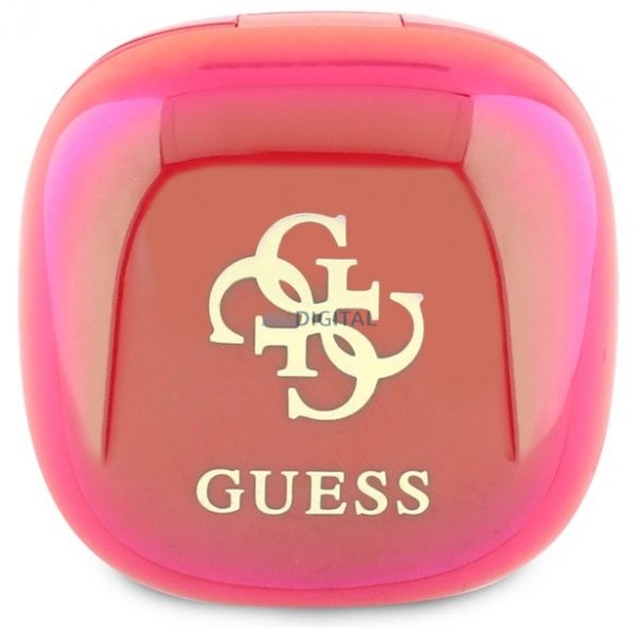 Guess GUTWSJ144ESF Iridescent 4G Logo imprimat TWS Căști fără fir Bluetooth - roz