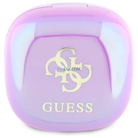 Guess GUTWSJ144ESU Iridescent 4G Imprimate Logo TWS Căști Bluetooth fără fir - violet