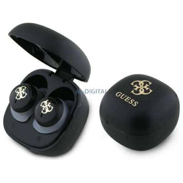 Guess GUTWSJ144ESK Iridescent 4G Imprimate Logo TWS Căști Bluetooth fără fir - negru