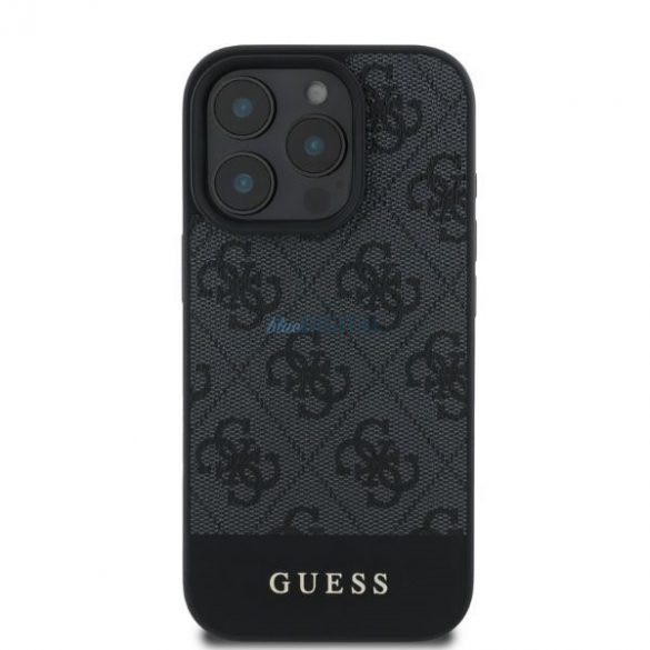 Guess GUHCP16LG4GLGR iPhone 16 Pro szary/gri HC PC/TPU 4G PU Dună inferioară