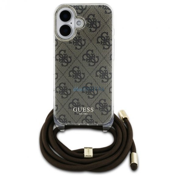 Guess GUHCP16SHC4SEW Crossbody Cord 4G Print hardcase iPhone 16 - maro