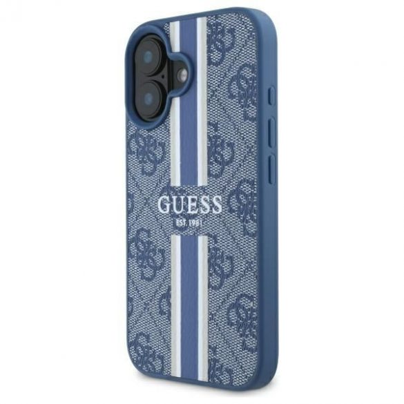 Guess GUHMP16SP4RPSB 4G imprimate dungi MagSafe caz greu pentru iPhone 16 - albastru