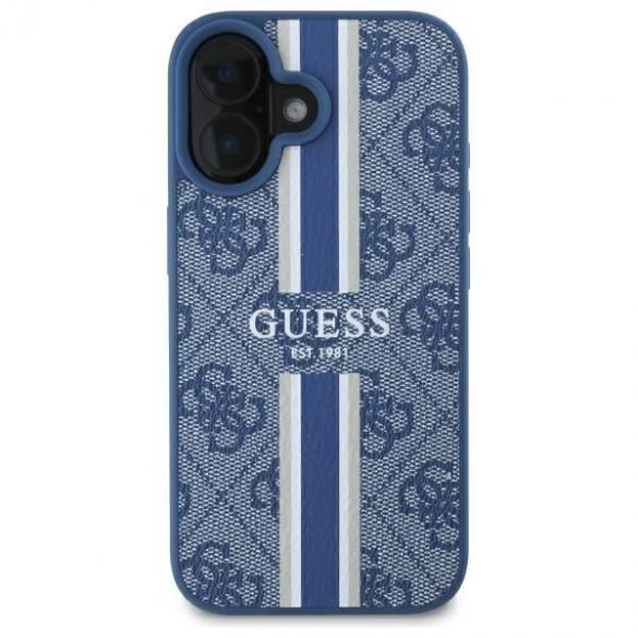 Guess GUHMP16SP4RPSB 4G imprimate dungi MagSafe caz greu pentru iPhone 16 - albastru