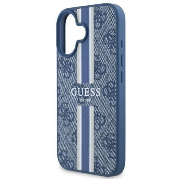 Guess GUHMP16SP4RPSB 4G imprimate dungi MagSafe caz greu pentru iPhone 16 - albastru