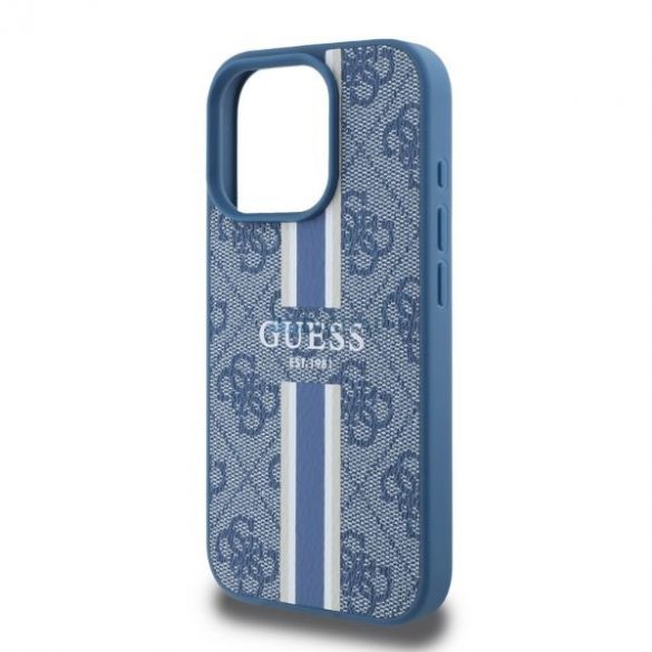 Guess GUHMP16XP4RPSB MagSafe 4G Printed Stripes keménytok iPhone 16 Pro Max - kék