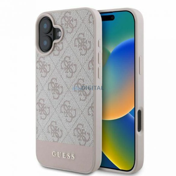 Guess GUHCP16SG4GLPI iPhone 16 rożowy/roz HC 4G PU Dună inferioară