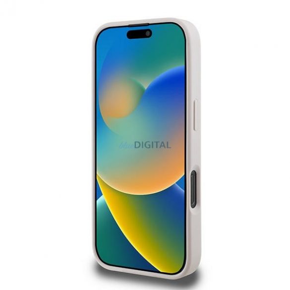 Guess GUHCP16XG4GLPI 4G Bottom Stripe carcasă rigidă pentru iPhone 16 Pro Max - roz