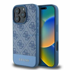 Guess GUHCP16XG4GLBL iPhone 16 Pro Max niebieski/albastru HC 4G PU Dună inferioară