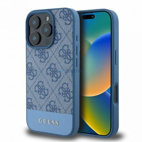 Guess GUHCP16XG4GLBL iPhone 16 Pro Max niebieski/albastru HC 4G PU Dună inferioară