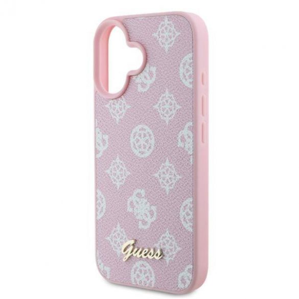 Guess GUHMP16SPGPYSP iPhone 16 rożowy/roz HC MagSafe PU Bujor Script