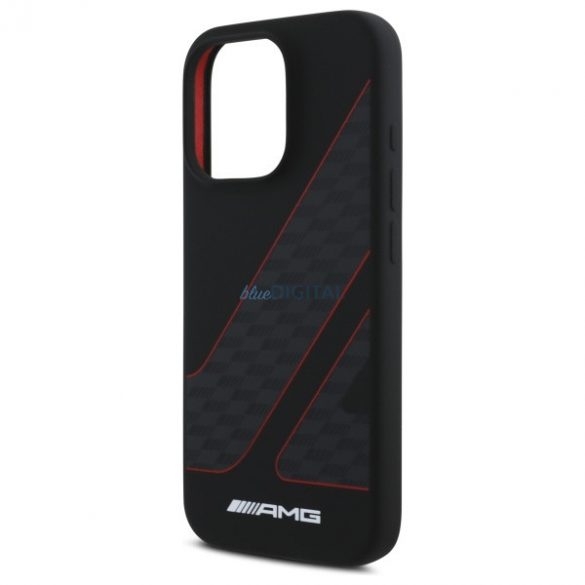 AMG AMHMP16L2SCFR Model Checkered Flag Carcasă tare compatibilă MagSafe pentru iPhone 16 Pro - negru