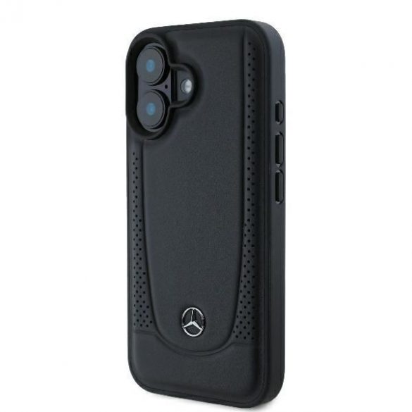 Mercedes MEHCP16SARMBK Husă din piele Urban Hard pentru iPhone 16 - Negru